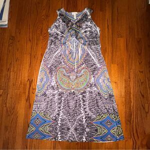 STYLE & CO. Multicolor Paisley Tribal Print Maxi Dress 3X